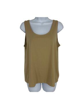 Chicos Beige Sleeveless Scoop Neck Tank Top Women's Size 2 US L
